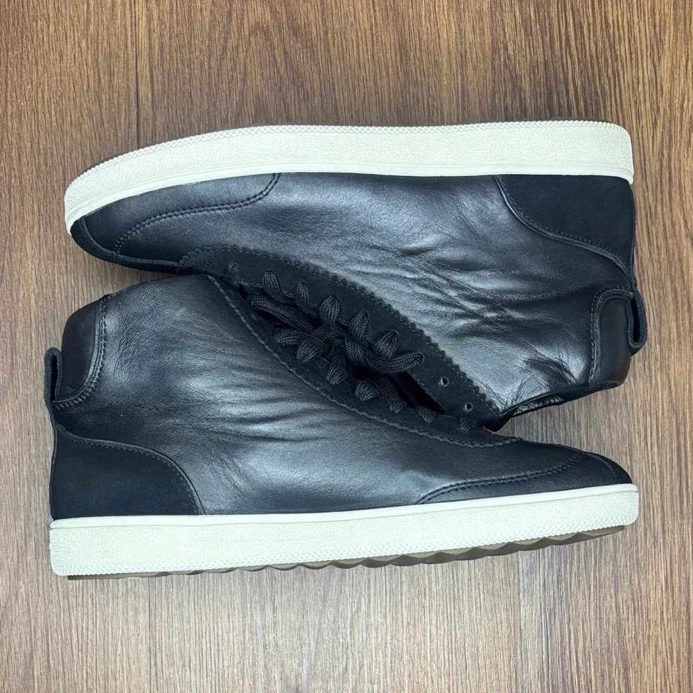 Coach Black Leather High Top Sneakers Men’s Size 10